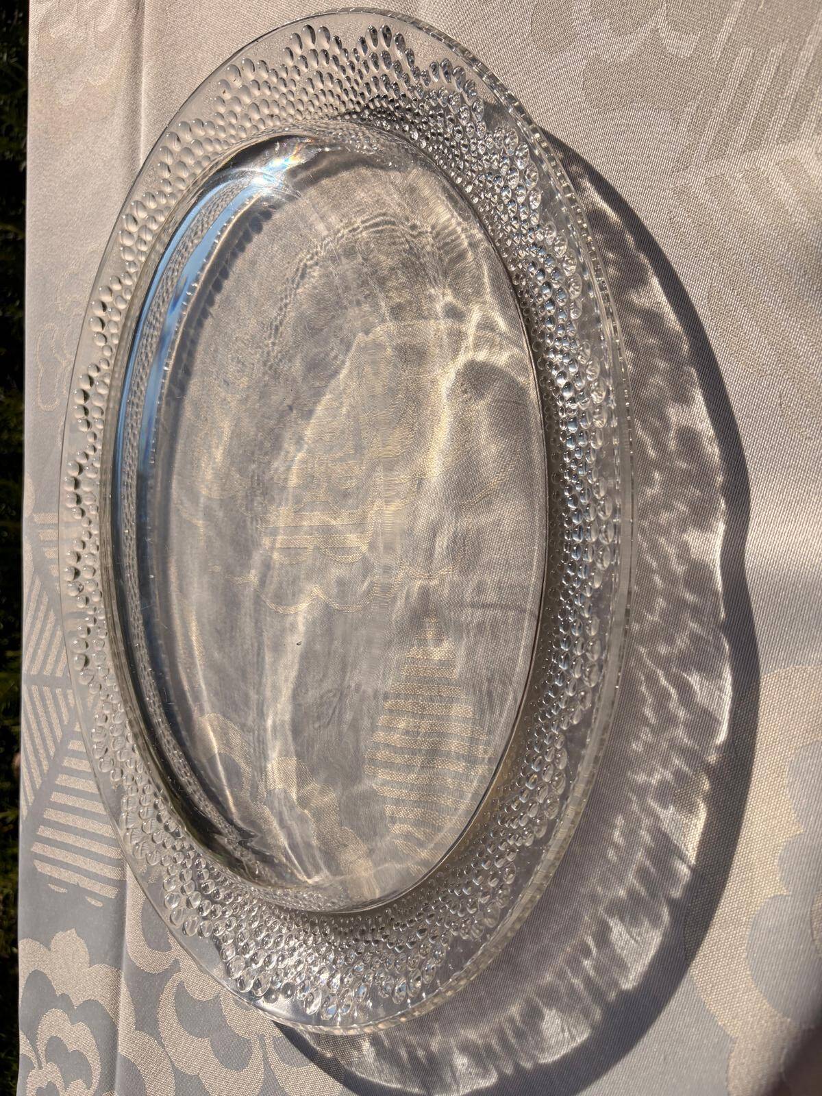 Plat ovale, jardinière Tokyo signé R. Lalique