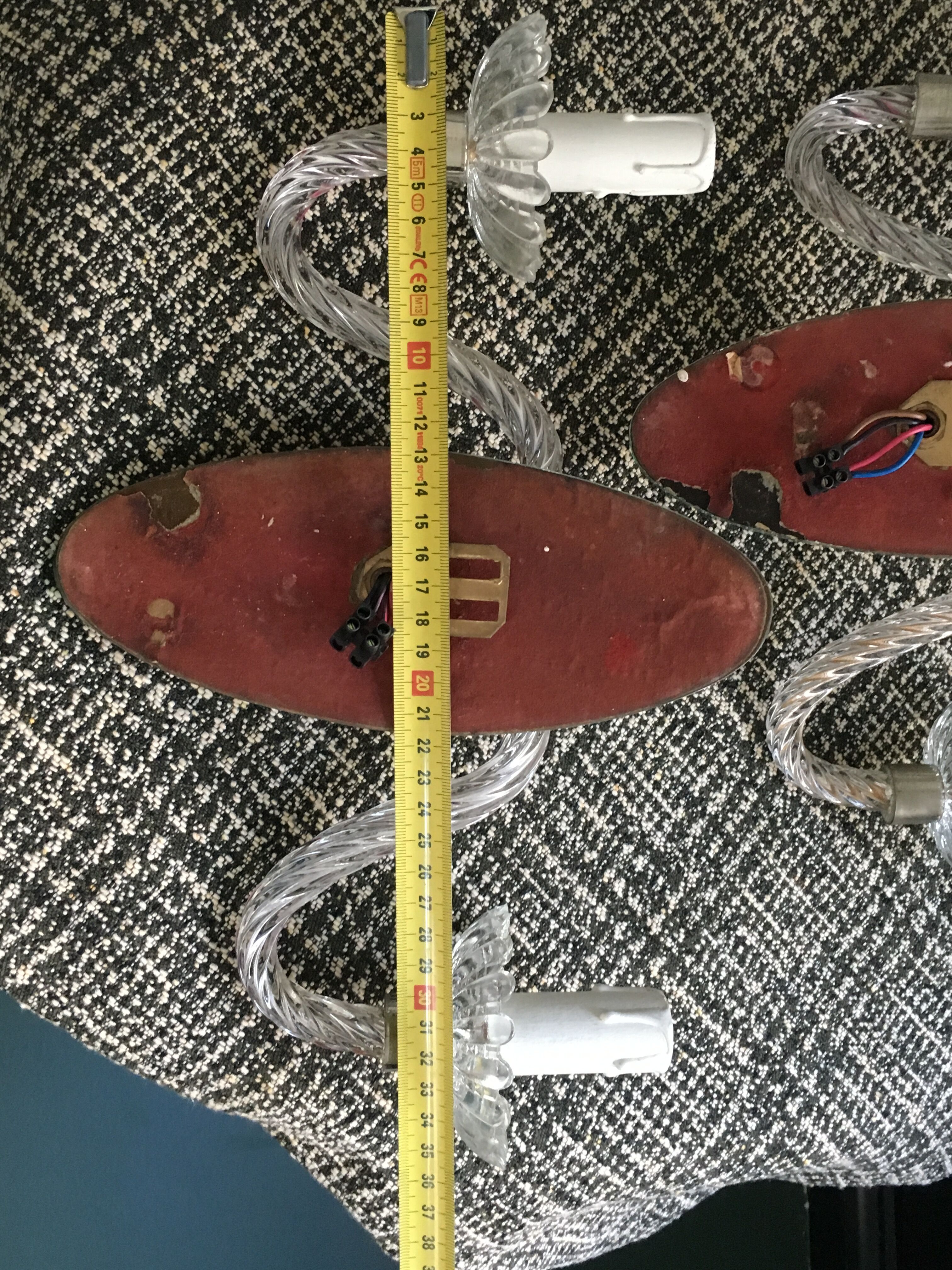 Paire d 'appliques en miroir biseauté