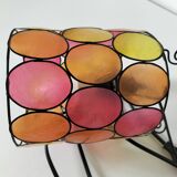 Bohemian mood lamp in Capiz shell and metal - Asian crafts