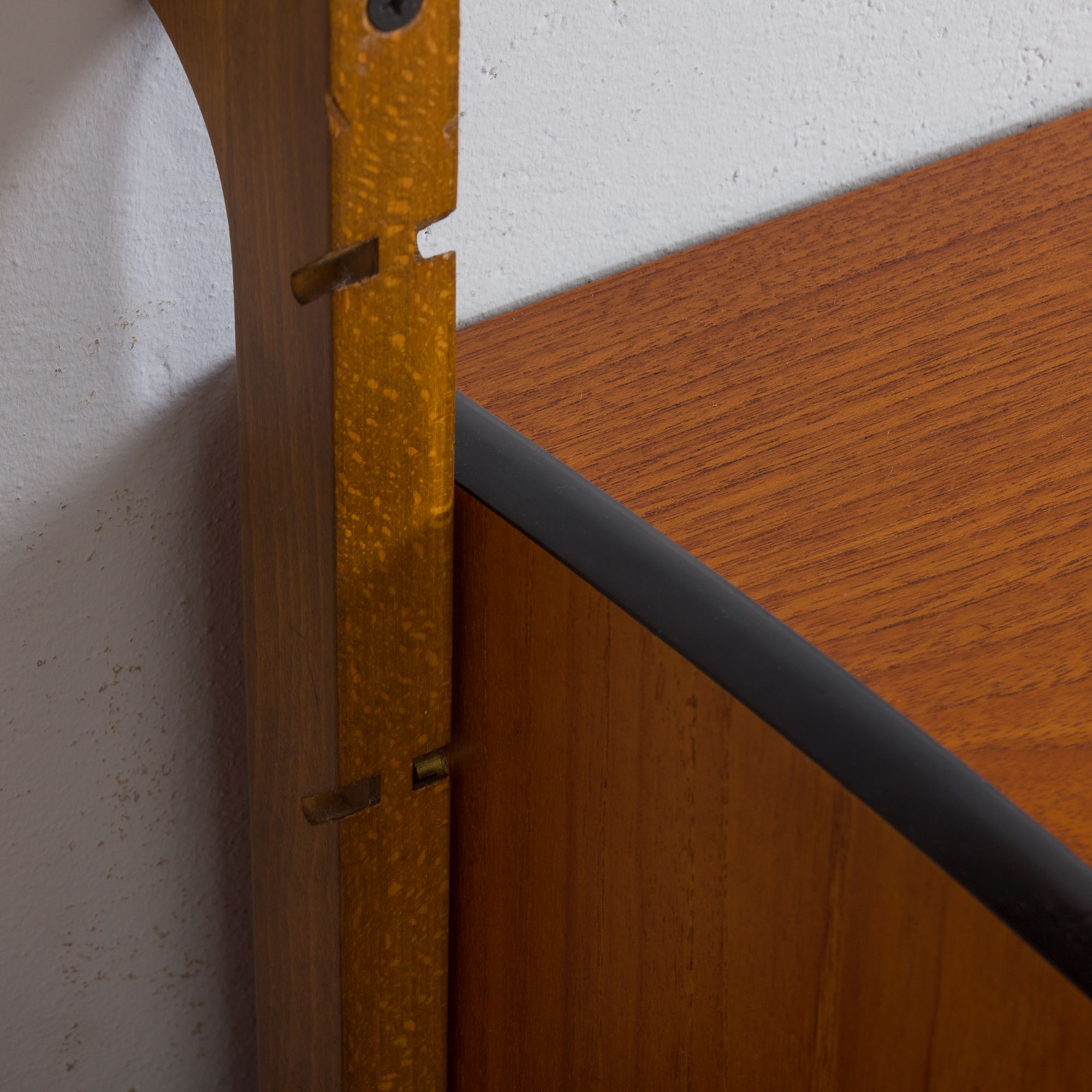 Two bay Teak Ergo Modular Wall Unit with 4 Shelves & 4 Cabinets by John Texmon for Blindheim Møbelfa