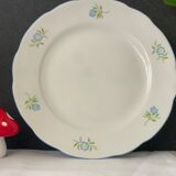 Assiette dessert fleurs bleues