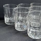 6 Baccarat whiskey tumblers – ½ strong crystal - Art Nouveau