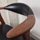 Chaise en teck et simili cuir, modèle 49 par Erik Kirkegaard pour Høng Møbelfabrik, Danemark, 1960