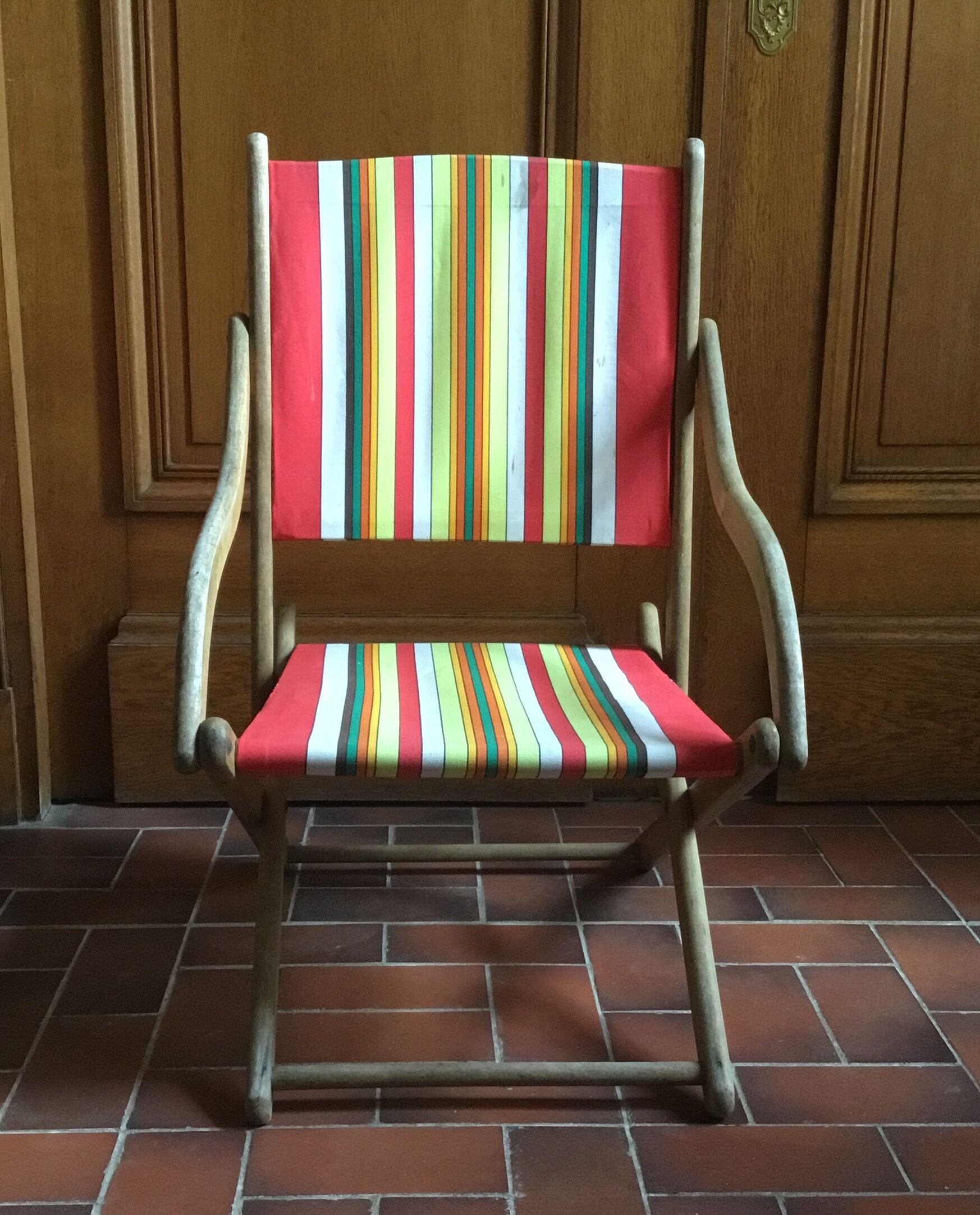 Fauteuil jardin pliant vintage