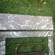 Grey marble fireplace