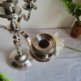 Silver-plated metal candelabrum chandelier SNPA with 4 lights