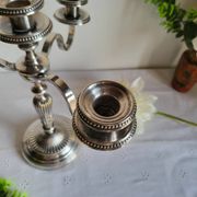 Silver-plated metal candelabrum chandelier SNPA with 4 lights
