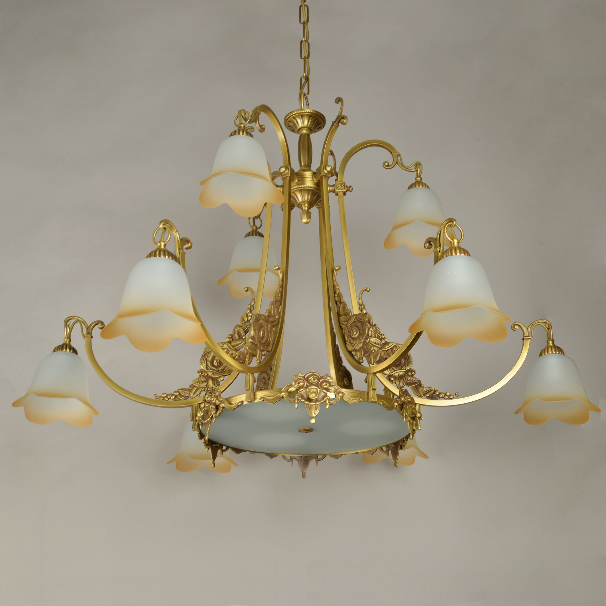Gilded bronze chandelier
