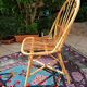 Series of 4 vintage rattan chairs.