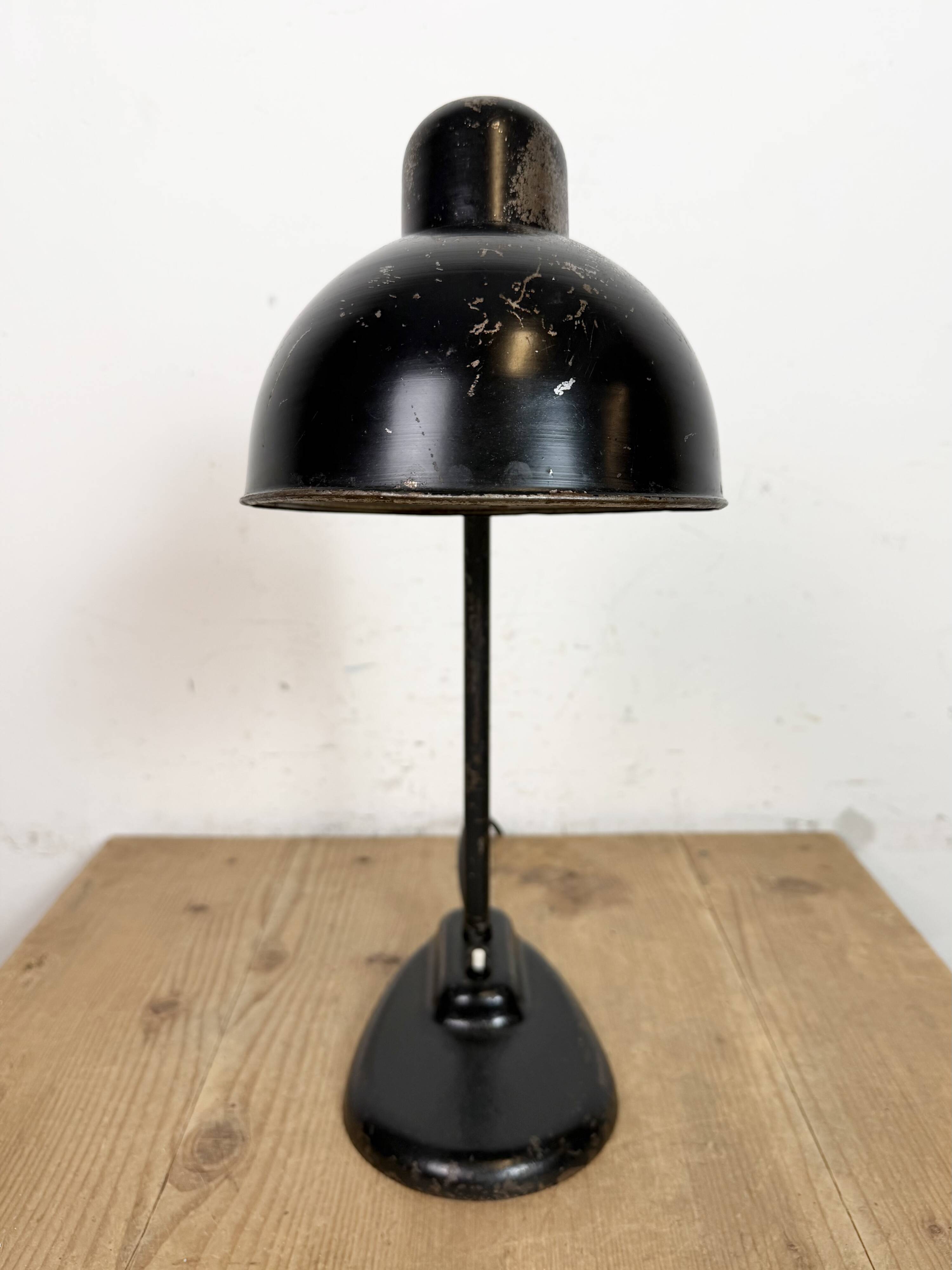 Black Industrial Bauhaus Table Lamp, 1930s