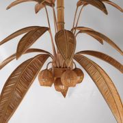 Grand lustre « cocotier » « palmier » en rotin