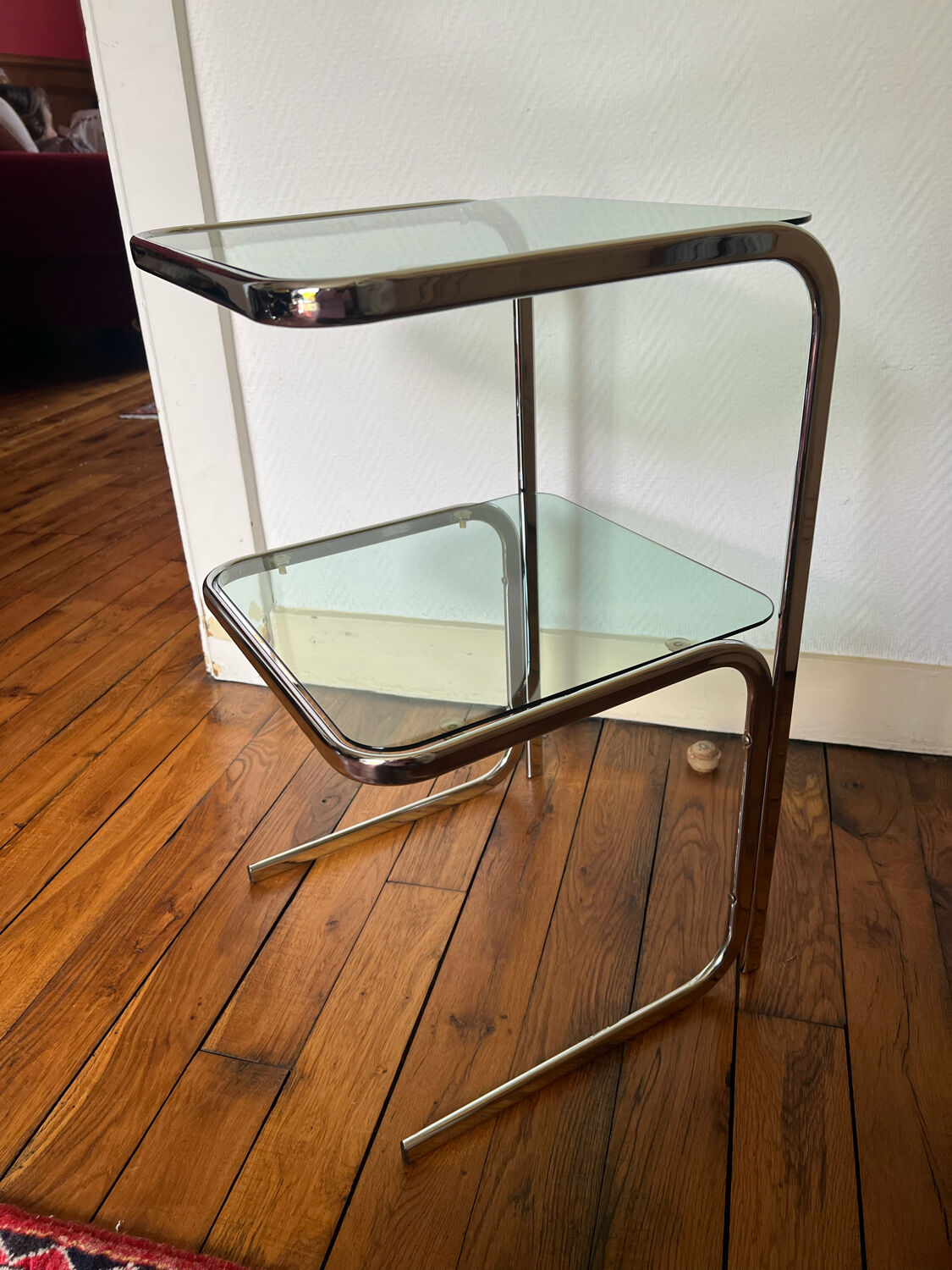 Service/end of vintage canape 1970 double tray