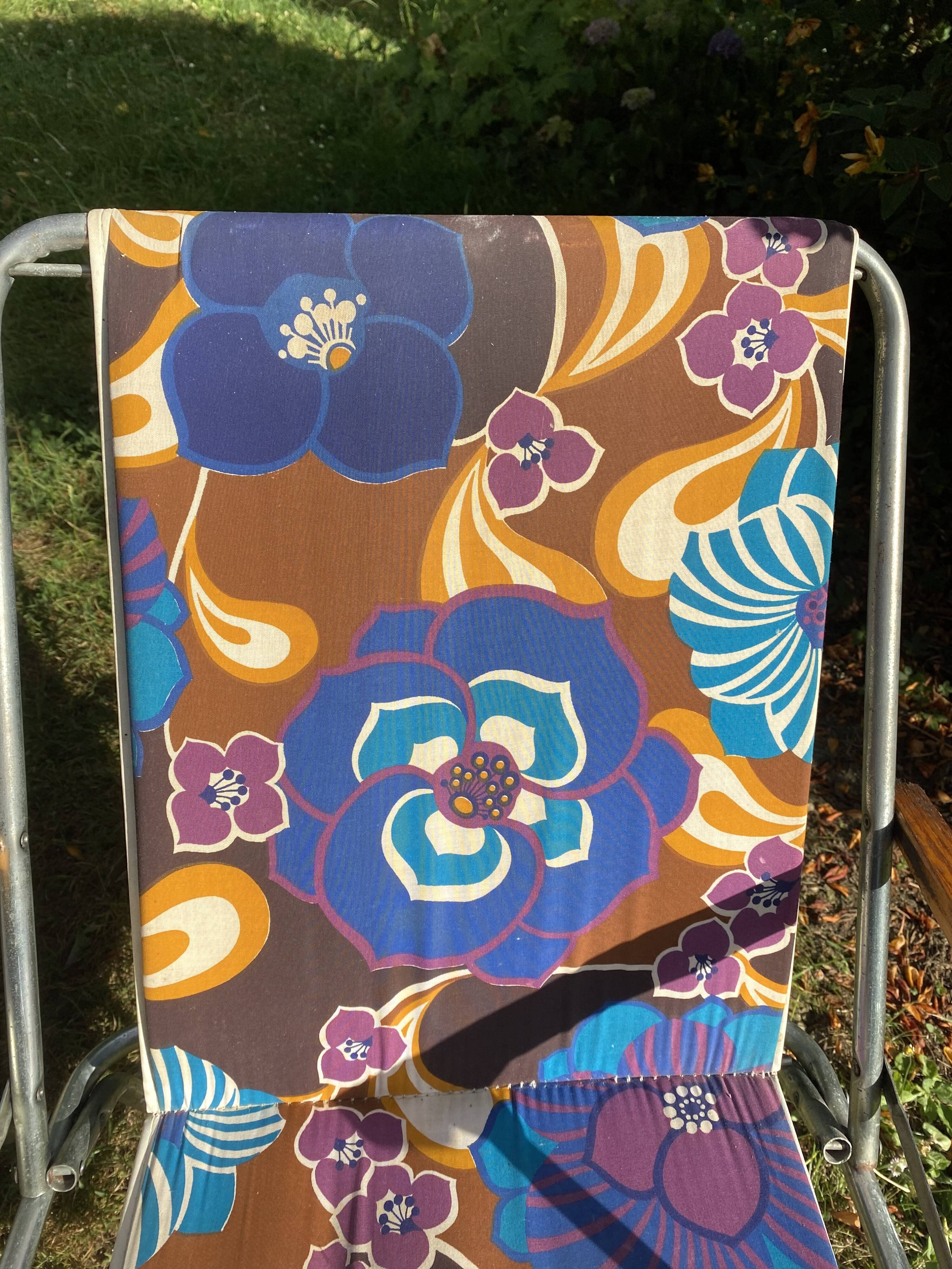 70s folding camping chairs, patio garden chairs