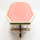 Table laquée rouge laiton 1970