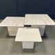 Tables gigognes en travertin vintage ou tables d'appoint, années 1970