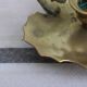 Gold-plated brass candle holder