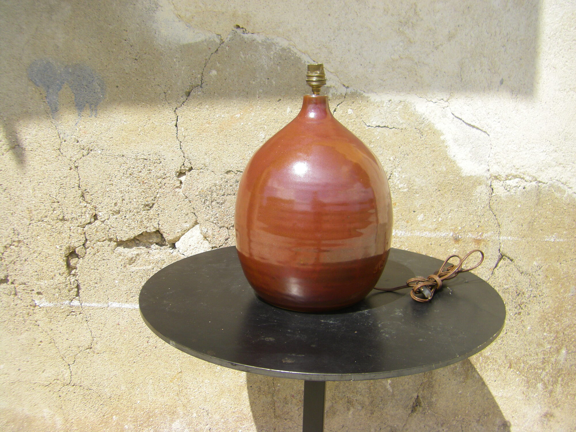 Vintage lamp by Roland Zobel workshop The Cyclades France
