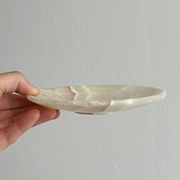 Coupelle en pierre naturelle veinée crème