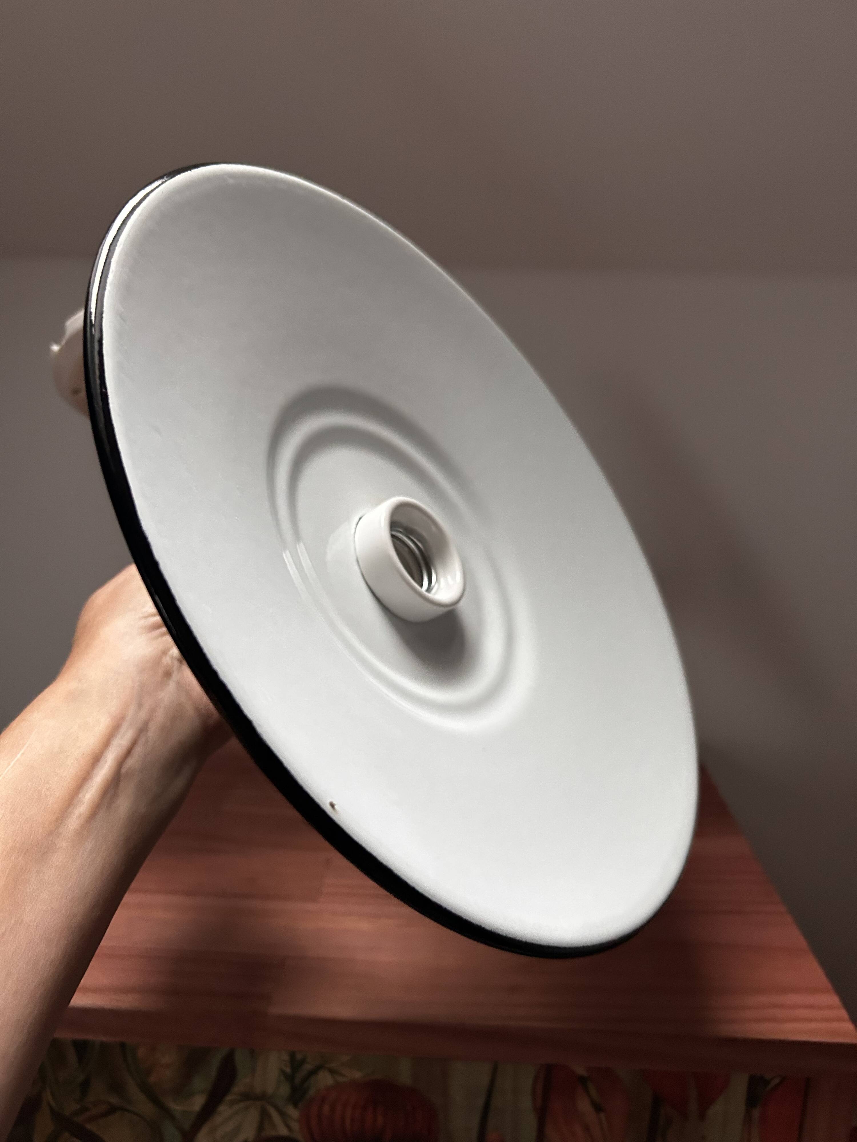 Green enamelled sheet metal wall light