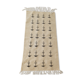 White and black carpet with Berber motifs