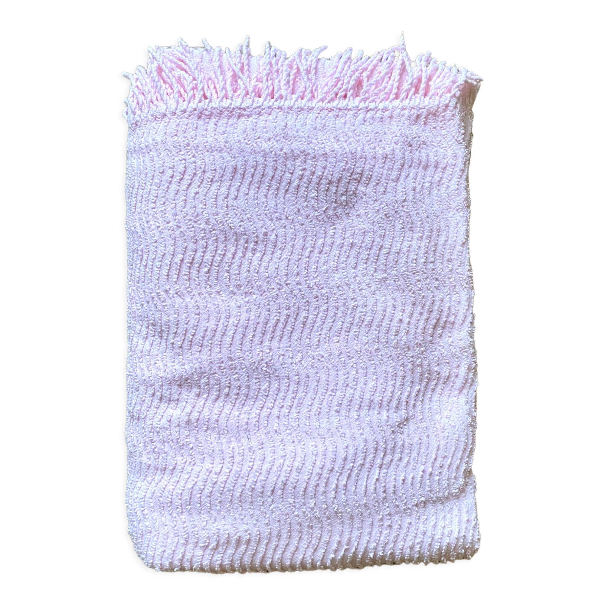 Vintage tuft caterpillar pink bedspread 160x220