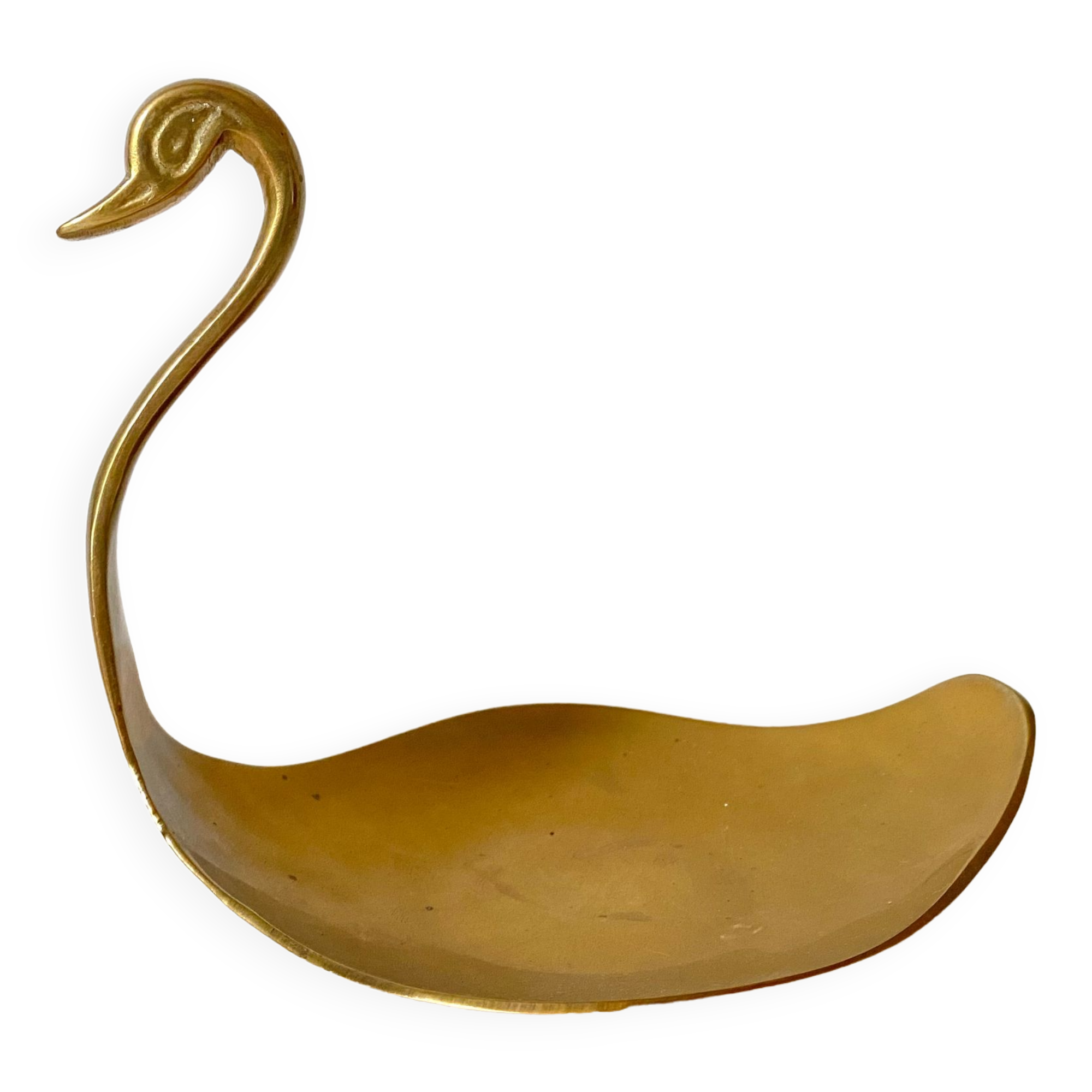Empty brass swan pocket