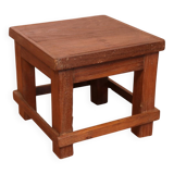 Table de chevet d’atelier en teck birman
