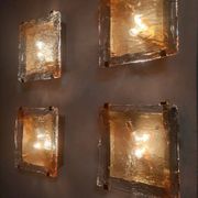 Set of Italian Murano Glass Wall Sconces | 1970s | 6 Available