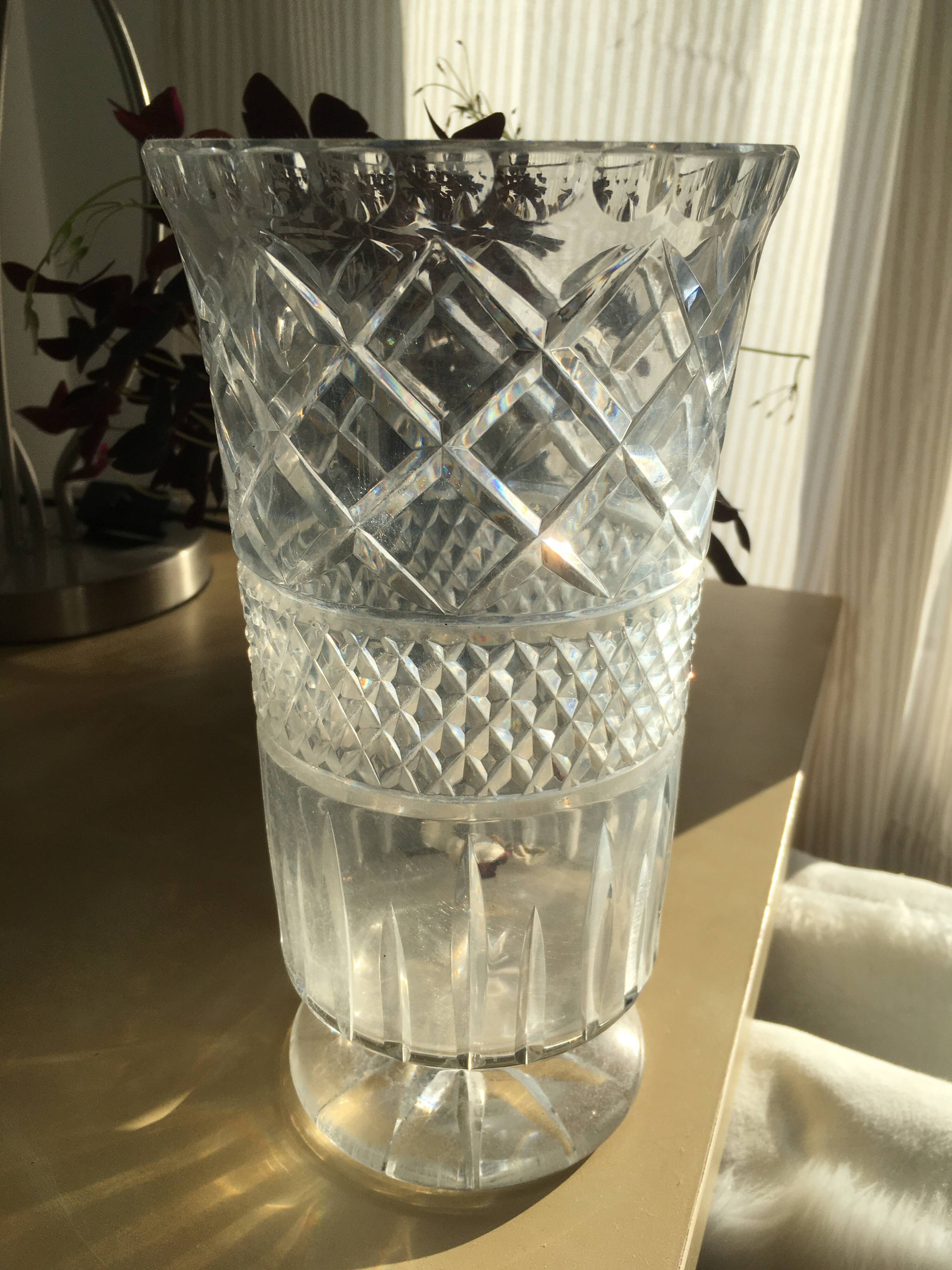 Vintage crystal vase