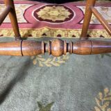 6 light beech mulched chairs