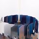 Silver & Blue Facet pendant by Louis Weisdorf for Lyfa, 1960s Denmark