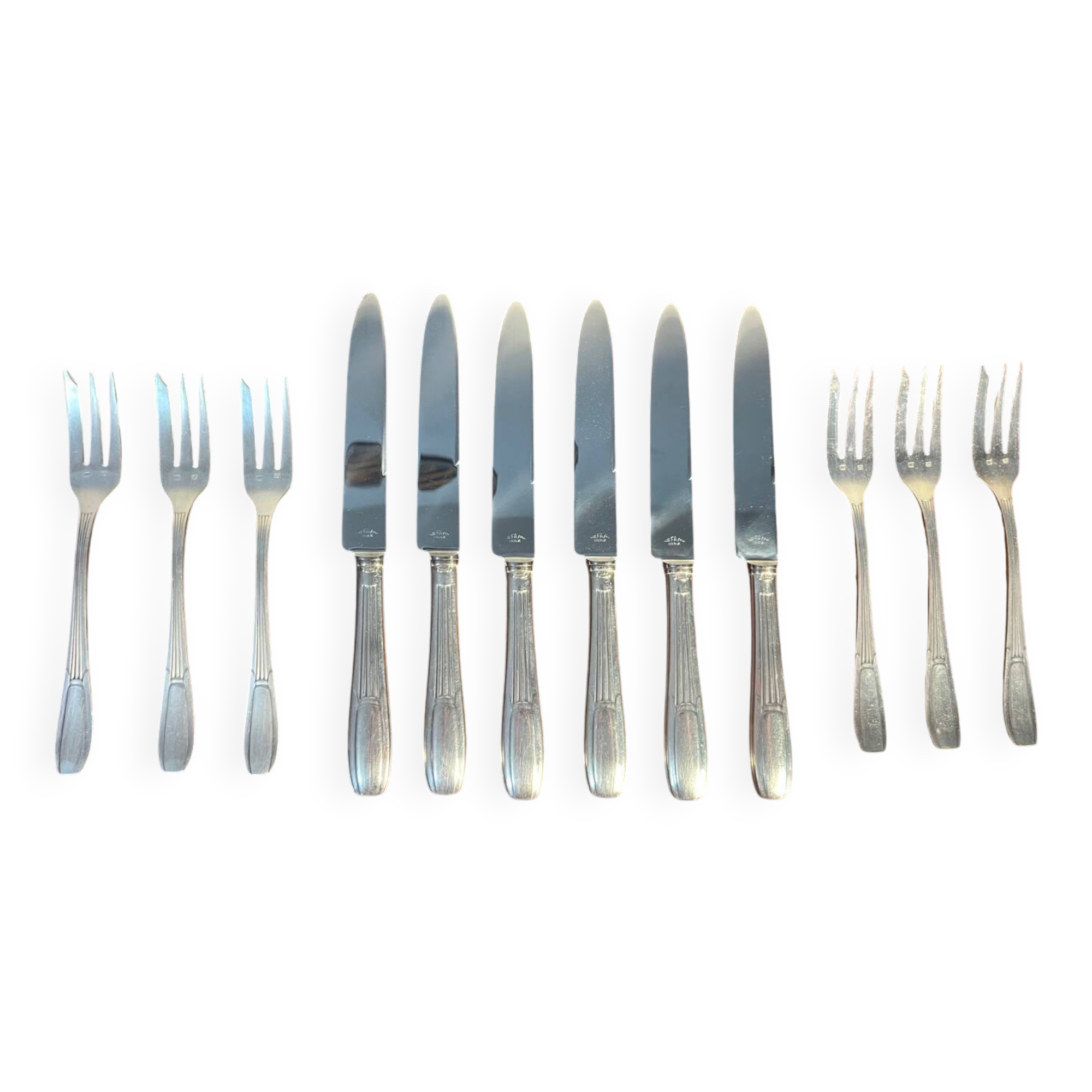 SFAM silver metal dessert or cheese set