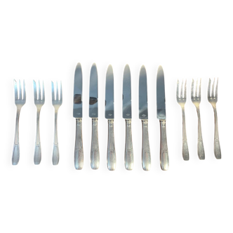 SFAM silver metal dessert or cheese set