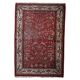 Handmade vintage Persian distressed Hamadan rug 128cm x 189cm, 1950s