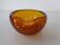 Amber Sommerso Murano Glass Ashtray, Italy, 1960s
