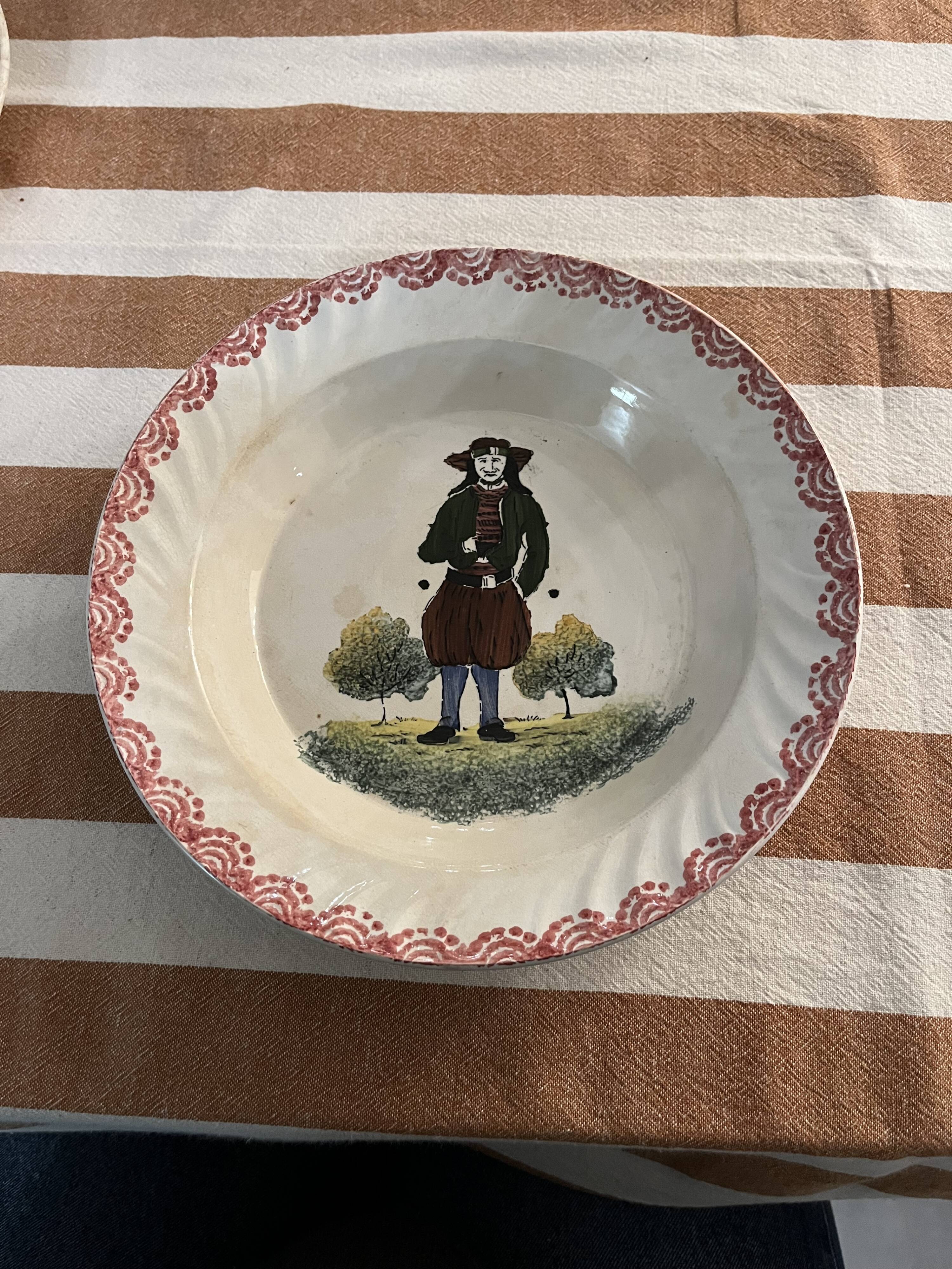Plat creux céramique Badonviller