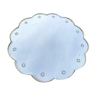 Beveled mirror in the shape of a flower 50s/60s 59cm