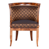 Restored Biedermeier Walnut Armchair, Vienna, Austria, 1820s