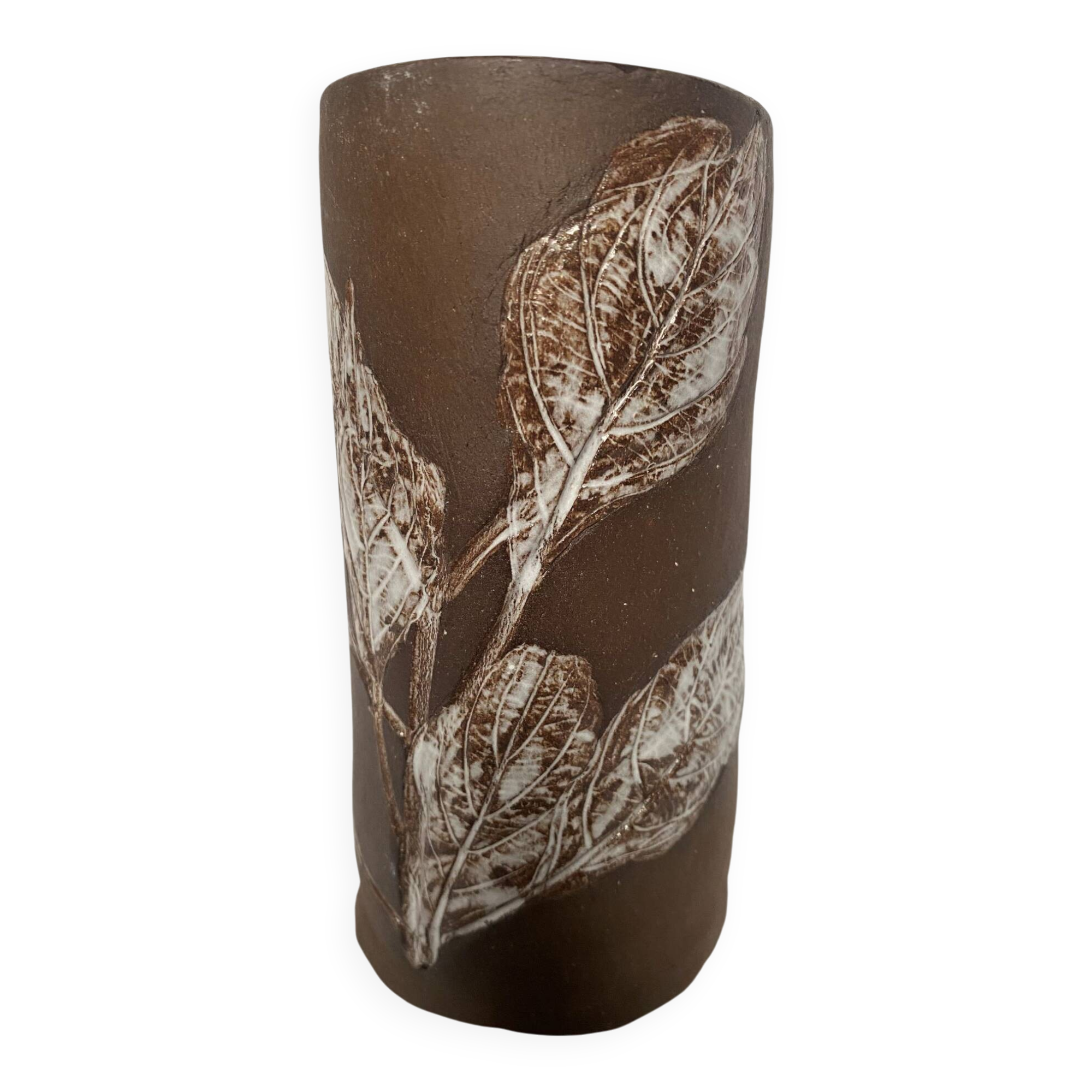 Vintage signed terracotta vase