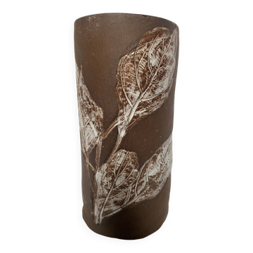Vintage signed terracotta vase