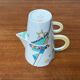 Teapot or coffee pot with cup from the German postmodern VIP collection by Seltmann Weiden, set of 2.