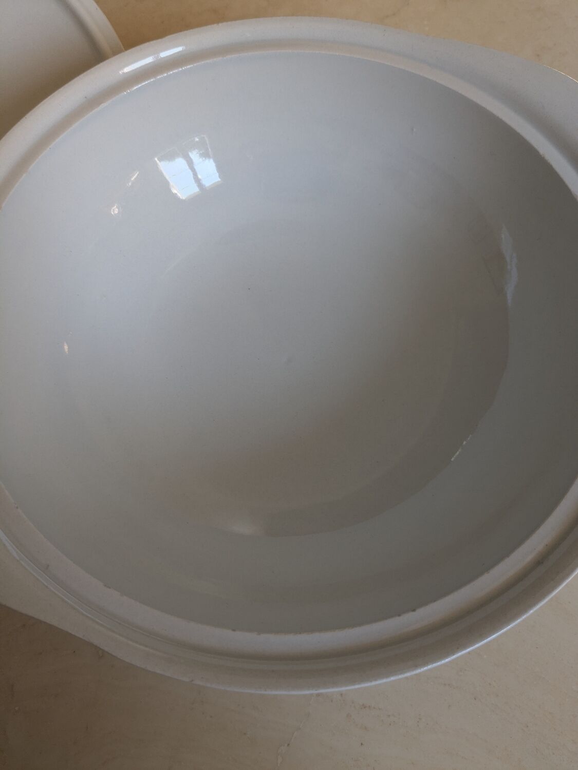 Golden clover soup tureen, Digoin Sarreguemines