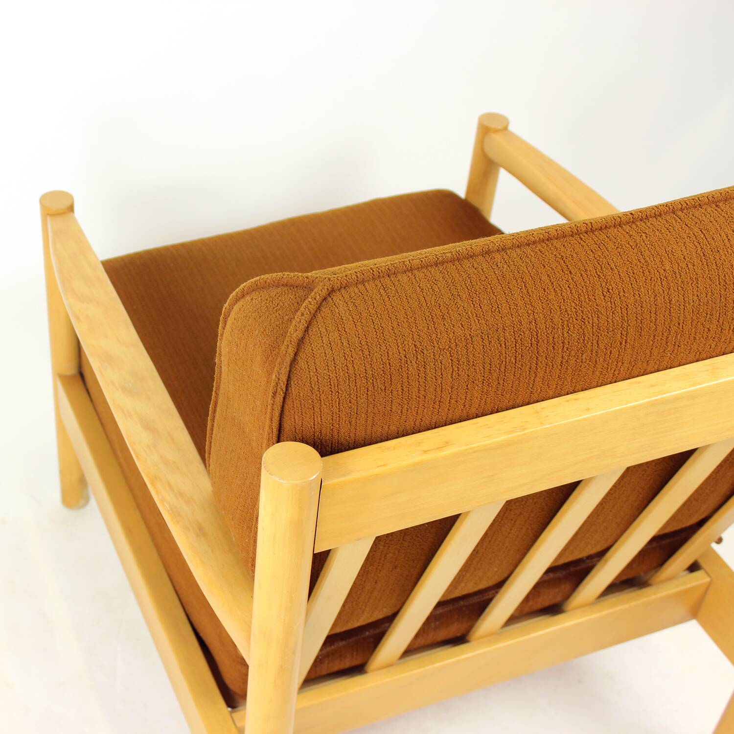 Elegant Lounge Chair In Oak, Czechoslovakia 1960s, 4 Available