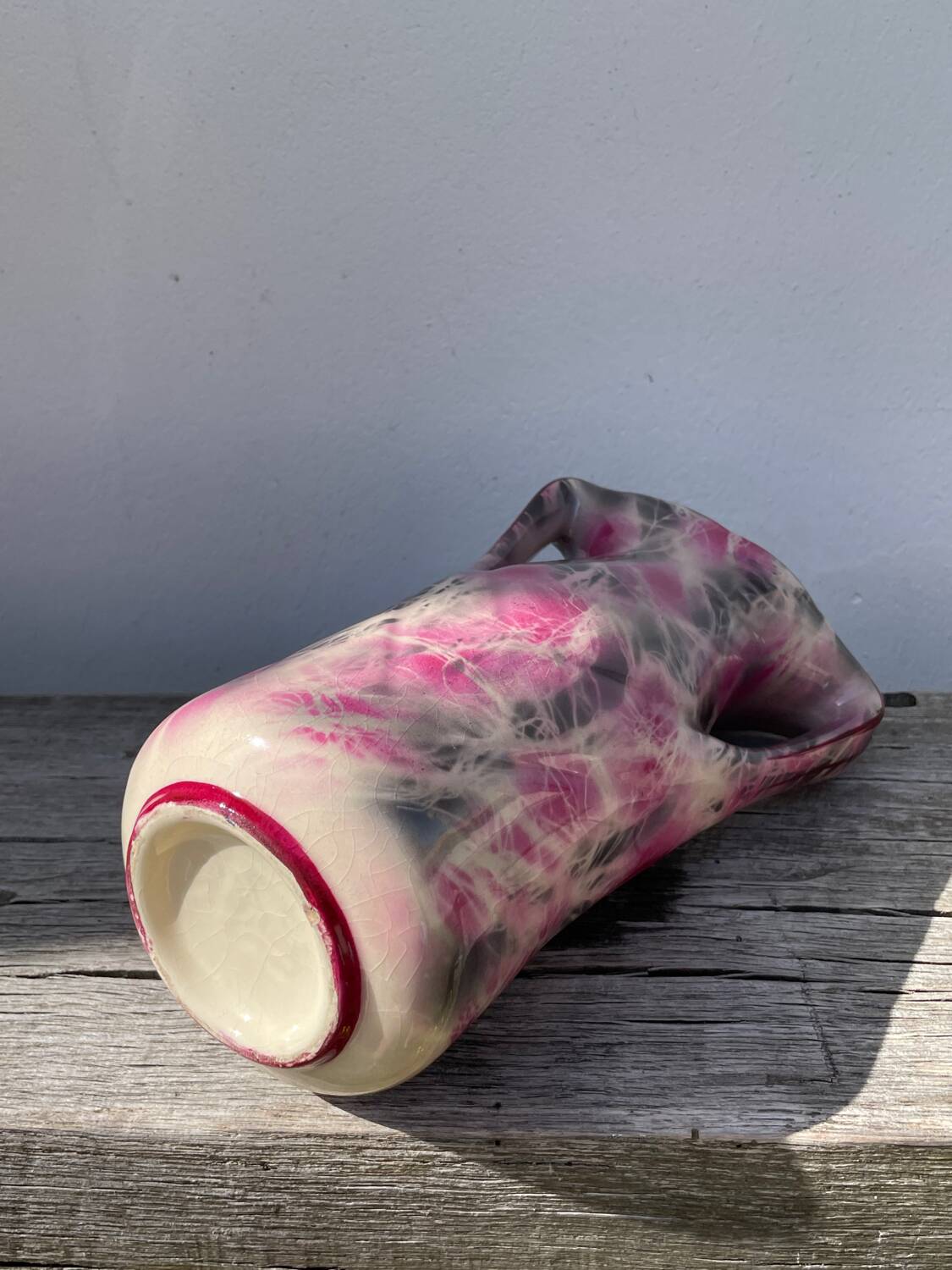 Art Deco pink ceramic vase