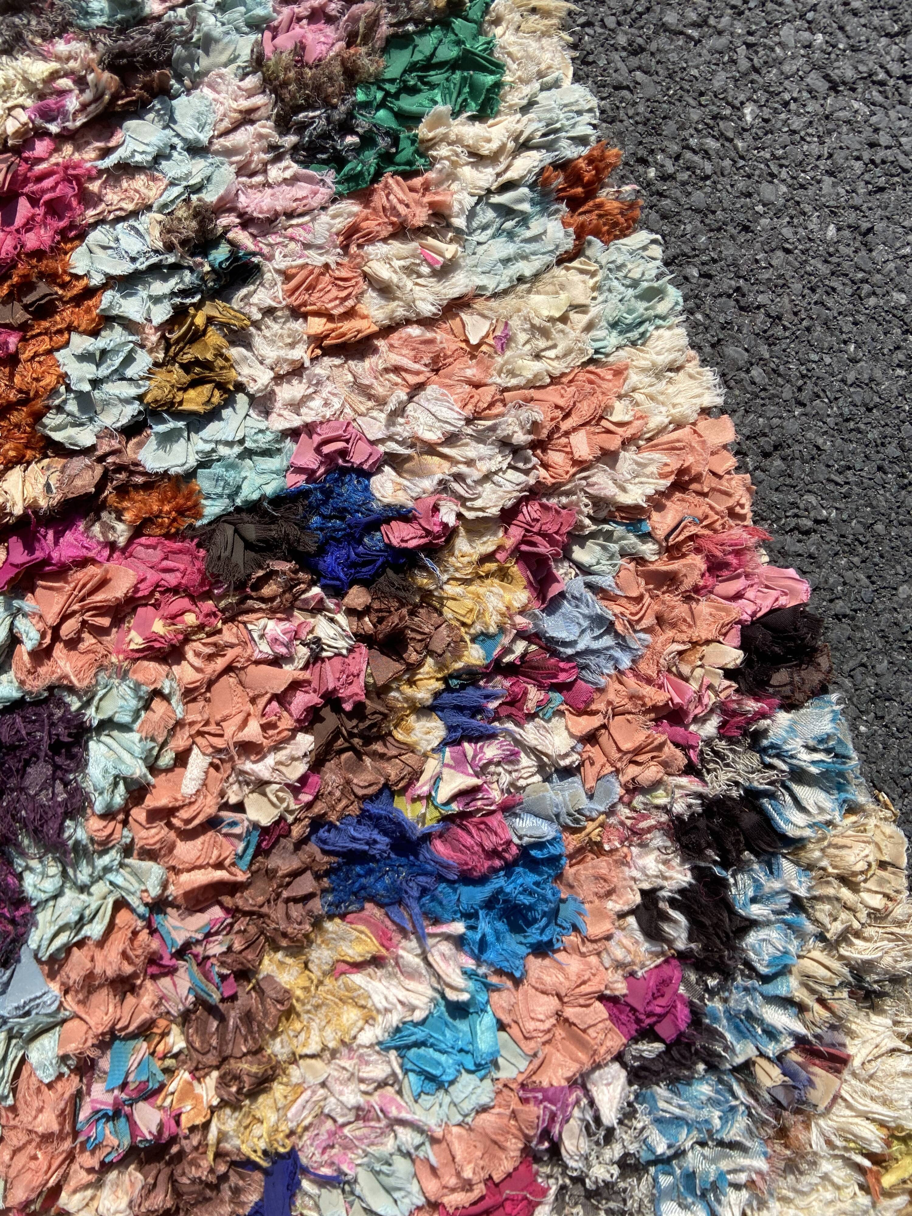 Moroccan carpet boucherouite 100x220 cm