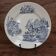 Assiette en terre de fer Rustic bleue et blanche
