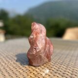 Hematoid Quartz Crystal Flame Sculpture