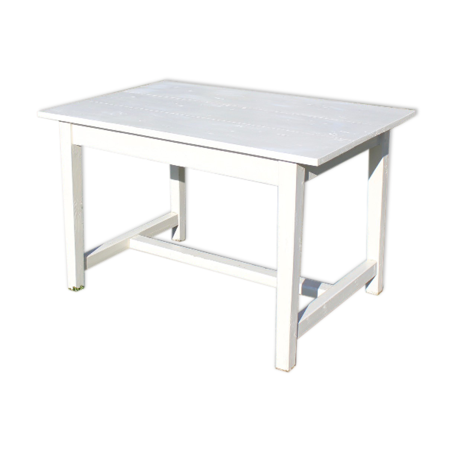 Patina white farm table