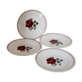 Set de 4 assiettes plates Badonviller FB