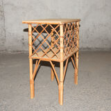 Bamboo bedside - rattan 60's